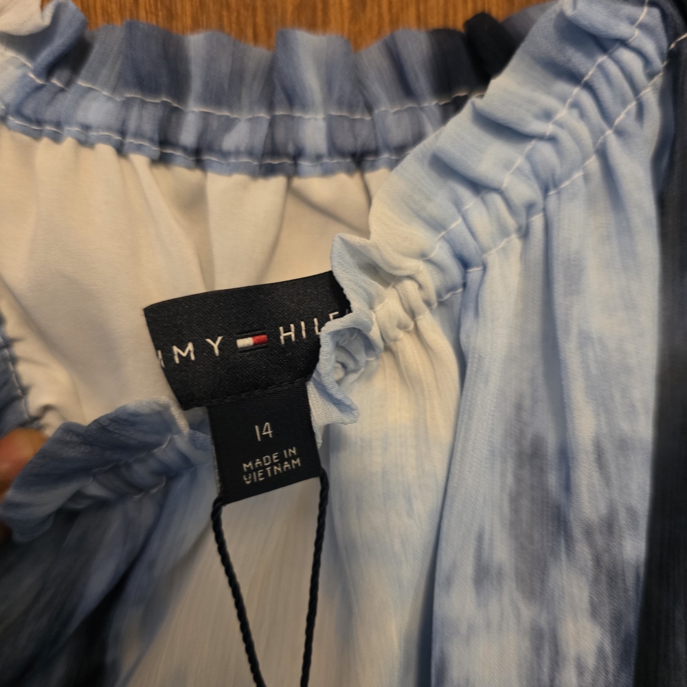 Tommy Hilfiger Blue and White Long Sleeve Dress - Picture 3 of 4